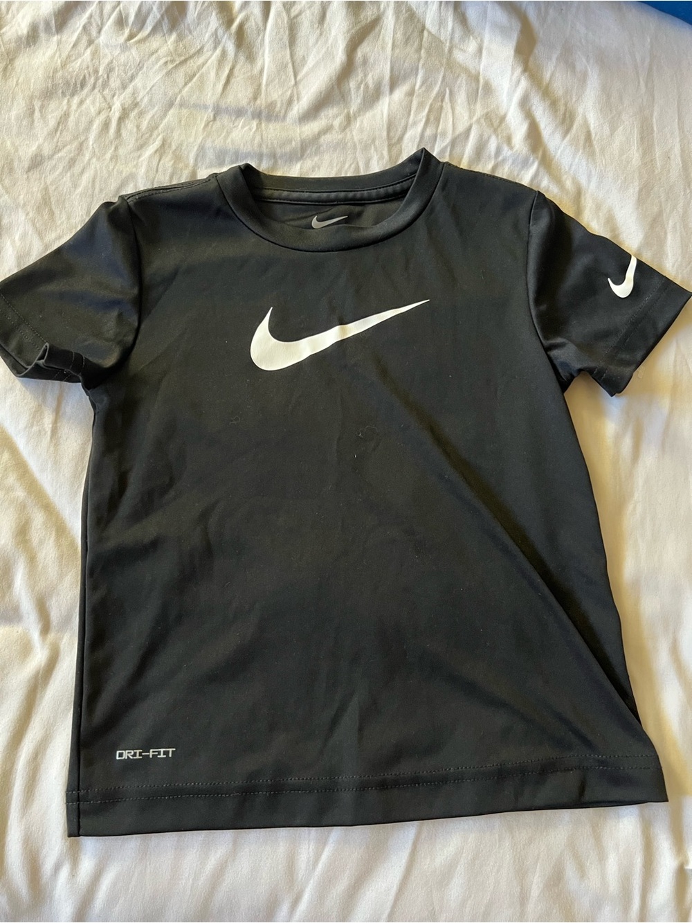 Nike Black Short Sleeve Tee with White Swoosh